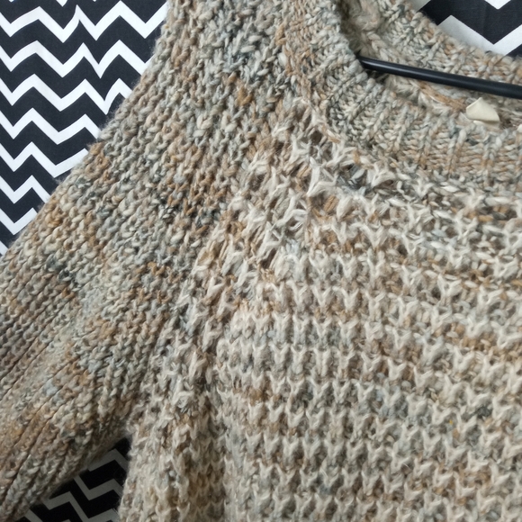 MOTH anthropologie chunky knit Italian sweater women's medium - b4 - Picture 4 of 5